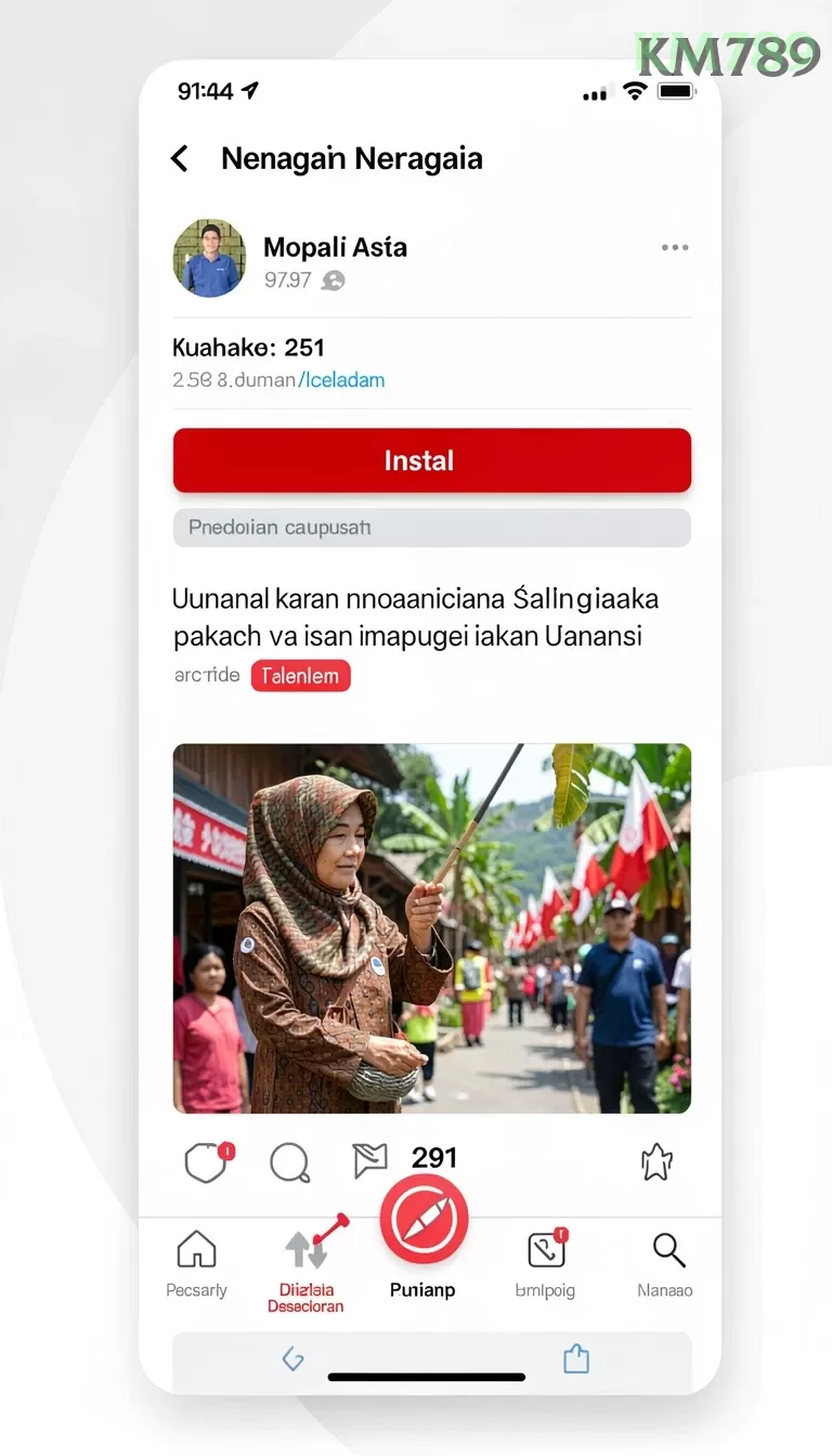 Cuplikan layar VV62 — menu navigasi